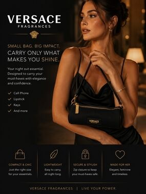 Versace Black Mini Cylinder Shoulder Bag with Gold Hardware